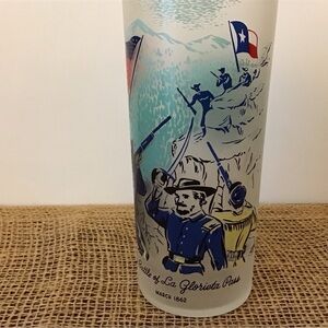 Vintage 50’s Colorado Centennial Commemorative Battle of La Glorieta Pass Glass